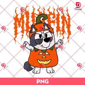 Muffin Pumpkin Halloween PNG, Bluey Halloween PNG