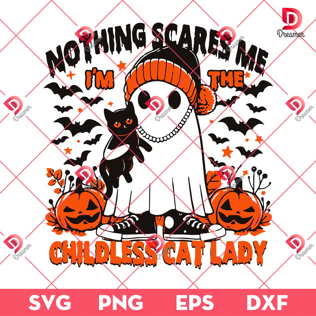Nothing Scares Me Childless Cat Lady SVG PNG, Spooky Childless Cat Lady Halloween SVG PNG 1 Nothing Scares Me Childless Cat Lady SVG PNG, Spooky Childless Cat Lady Halloween SVG PNG