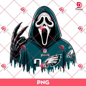 Bundle Philadelphia Eagles PNG Design, NFL Eagles Football Characters PNG Bundle 221 Philadelphia Eagles Ghostface PNG, Horror Characters NFL Football PNG