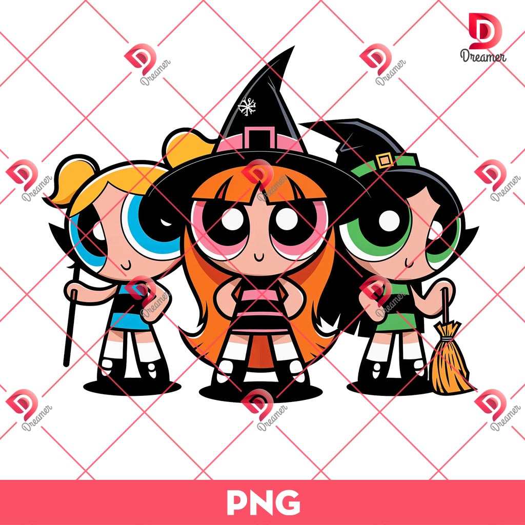 Powerpuff Girls Witches Halloween PNG, Powerpuff Girl PNG, Halloween PNG 1 Powerpuff Girls Witches Halloween PNG, Powerpuff Girl PNG, Halloween PNG