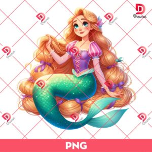 Rapunzel Mermaid Princess PNG, Disney Princess PNG