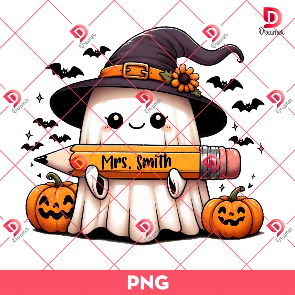 Retro Teacher Ghost Halloween PNG, Fall PNG, Halloween PNG 1 Retro Teacher Ghost Halloween PNG, Fall PNG, Halloween PNG