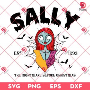 Sally Nightmare Before Christmas SVG PNG, Halloween Characters Movie PNG SVG