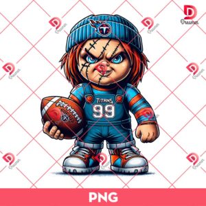 Tennessee Titans NFL Chucky Player PNG, Horror Character Football PNG