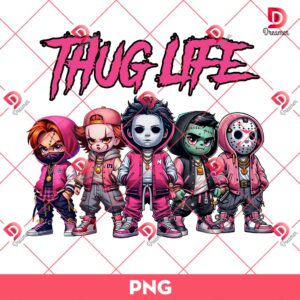 Thug Life Horror Characters PNG, Thug Life Scary Killers Haloween PNG