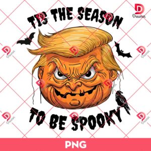 Tis The Season To Be Spooky Trump PNG, Trump Halloween PNG, Pumpkin Trump PNG
