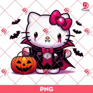 Vampire Hello Kitty PNG, Hello Kitty Halloween PNG