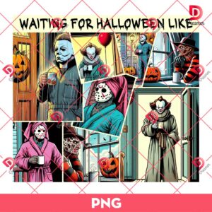 Waiting For Halloween Like Horror Characters PNG Bundle, Horror Characters Halloween PNG Bundle