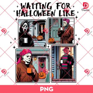 Waiting For Halloween Like Horror Characters PNG Bundle, Horror Characters Halloween PNG Bundle
