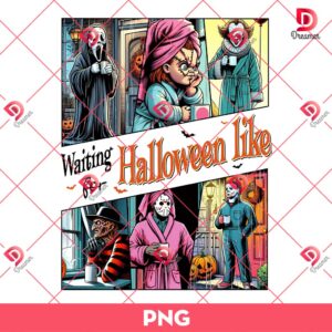 Waiting For Halloween Like Horror Characters PNG Bundle, Horror Characters Halloween PNG Bundle