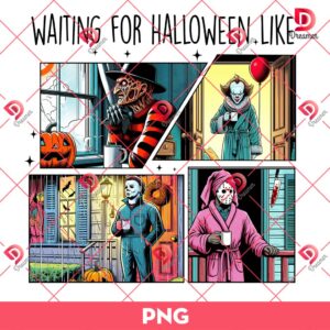 Waiting For Halloween Like Horror Characters PNG Bundle, Horror Characters Halloween PNG Bundle