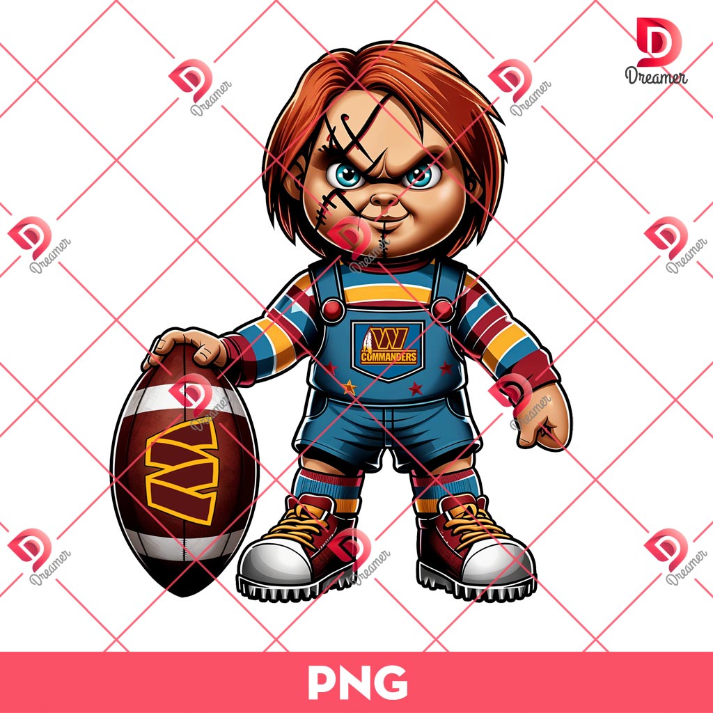 Washington Commanders NFL Chucky Player PNG, Horror Character Football PNG 1 Washington Commanders NFL Chucky Player PNG, Horror Character Football PNG