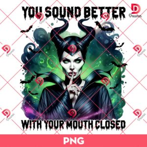 You Sound Better With Your Mouth Closed PNG, Thug Life Witches Halloween PNG, Villains Halloween PNG