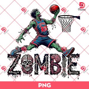 Zombie Basketball PNG, Halloween Horror Characters PNG, Scary Character Sport PNG
