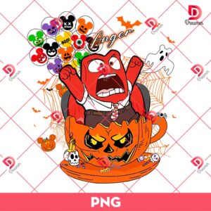 Anger Halloween PNG, Inside Out Characters Halloween PNG