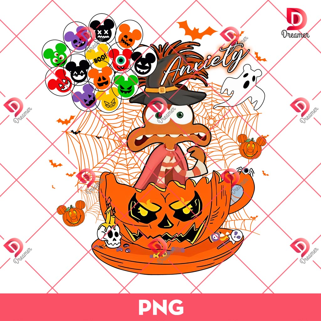 Anxiety Halloween PNG, Inside Out 2 Characters Halloween PNG 1 Anxiety Halloween PNG, Inside Out 2 Characters Halloween PNG