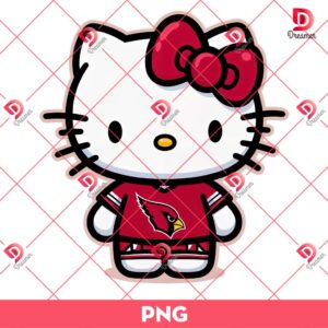 Arizona Cardinals Hello Kitty PNG, Hello Kitty NFL Football PNG