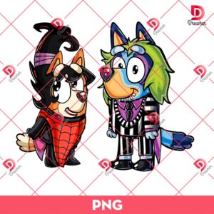 Beetlejuice Bluey PNG, Bluey Halloween PNG, Bluey Beetlejuice Horror Movie PNG