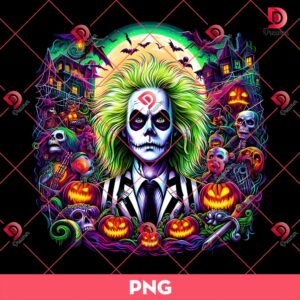 Beetlejuice Halloween PNG, Horror Killer Beetlejuice Movie PNG, Scary Movie Character Halloween PNG