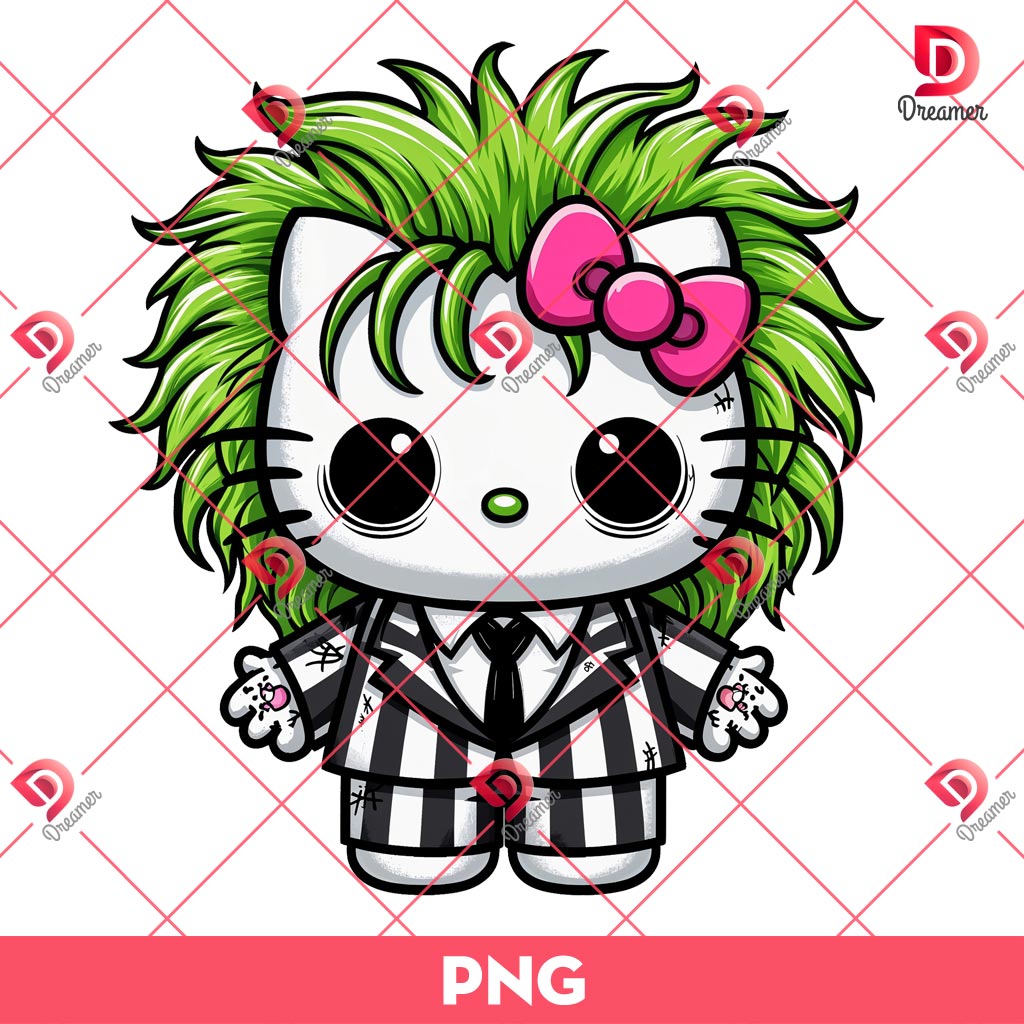 Beetlejuice x Hello Kitty PNG, Horor Kitty Halloween PNG, Hello Beetlejuice PNG 1 Beetlejuice x Hello Kitty PNG, Horor Kitty Halloween PNG, Hello Beetlejuice PNG