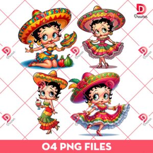 Betty Boop Cinco De Mayo PNG Bundle, Betty Boop Mexicana PNG Bundle