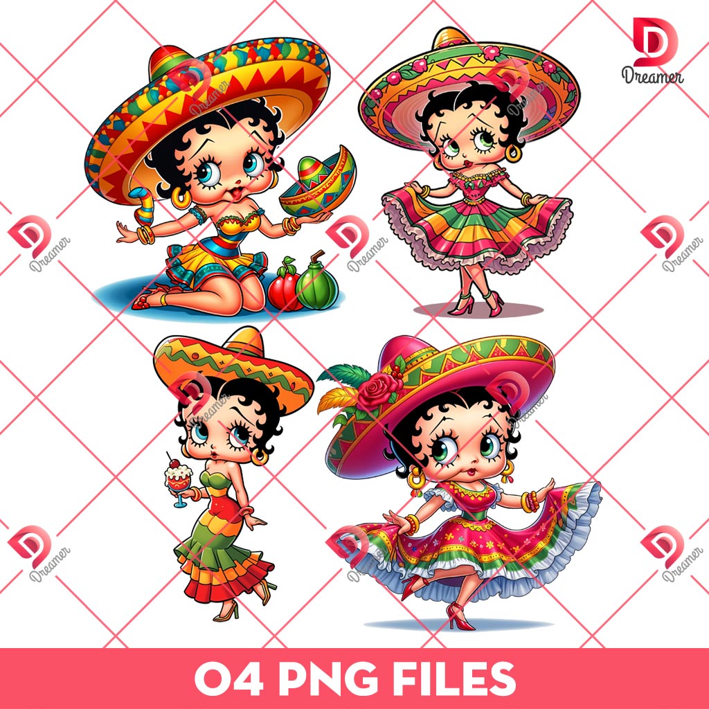 Betty Boop Cinco De Mayo PNG Bundle, Betty Boop Mexicana PNG Bundle 1 Betty Boop Cinco De Mayo PNG Bundle, Betty Boop Mexicana PNG Bundle