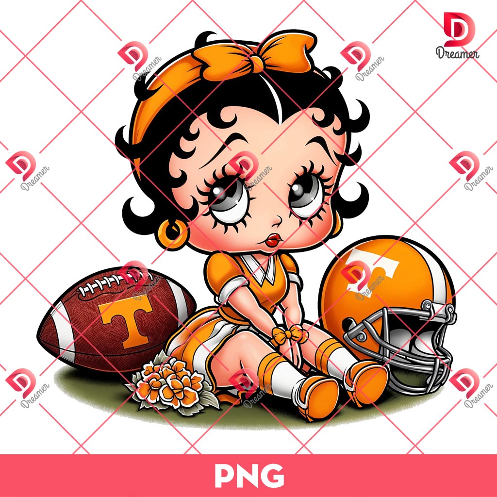 Betty Boop Tennessee Volunteers PNG, Betty Boop Football PNG 2 Betty Boop Tennessee Volunteers PNG Betty Boop Football PNG 1