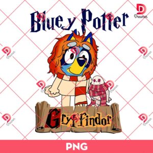 Bluey Potter Gryffindor PNG, Bluey Harry Potter PNG