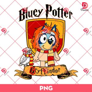 Bluey Potter PNG, Bluey Gryffindor PNG, Harry Potter Bluey PNG