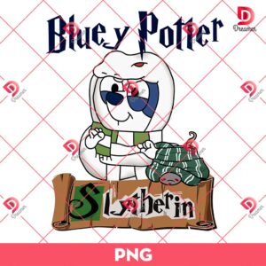 Bluey Potter Slytherin PNG, Bluey Harry Potter PNG