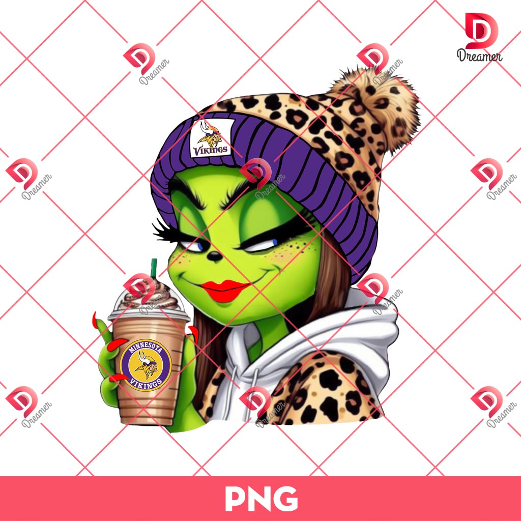 Boujee Girl Grinch Minniesota Vikings PNG, Grinch Girl NFL Football PNG 1 Boujee Girl Grinch Minniesota Vikings PNG, Grinch Girl NFL Football PNG