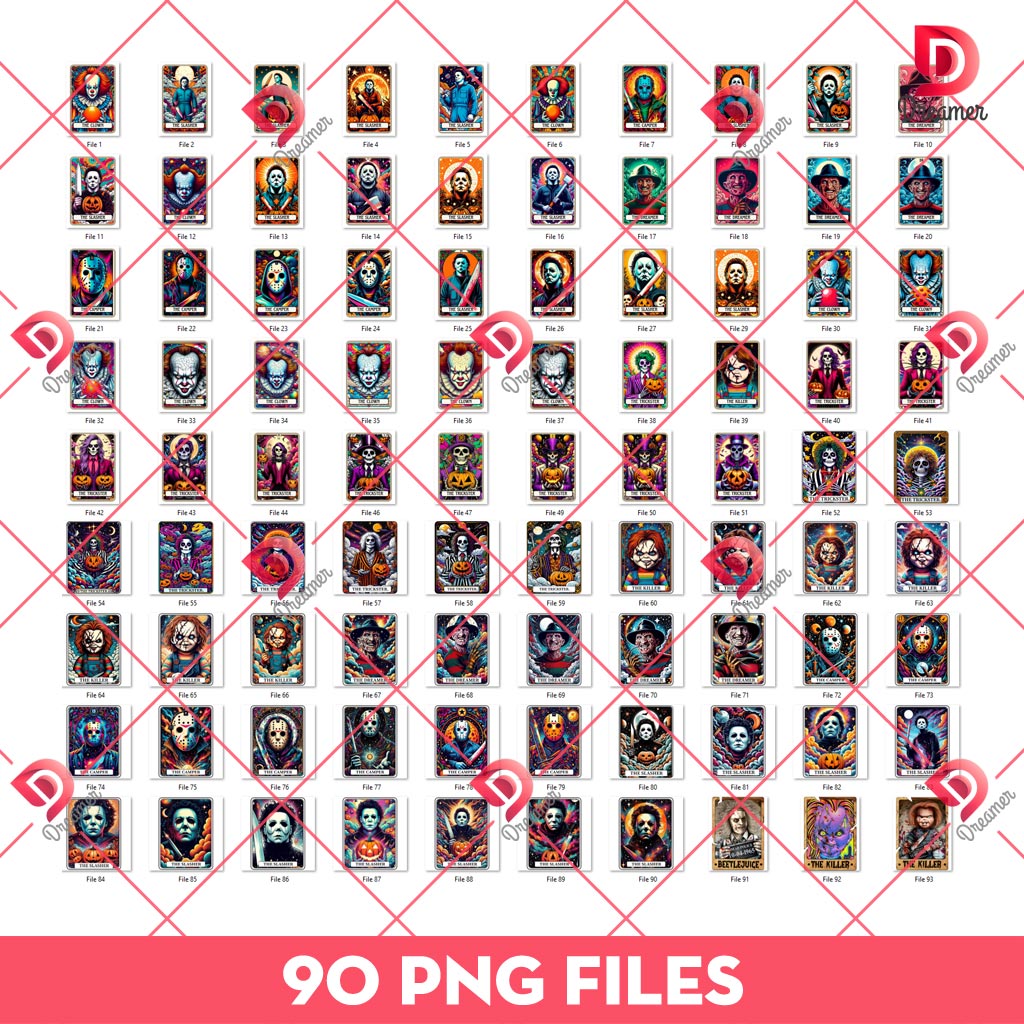 Bundle Horror Killers Tarot Card PNG, Halloween Horror Tarot Card PNG Bundle 1 Bundle Horror Killers Tarot Card PNG, Halloween Horror Tarot Card PNG Bundle