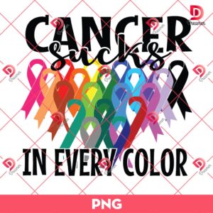 Cancer Sucks In Every Color PNG, Cancer Awareness PNG