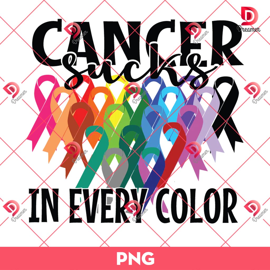 Cancer Sucks In Every Color PNG, Cancer Awareness PNG 2 Cancer Sucks In Every Color PNG, Cancer Awareness PNG