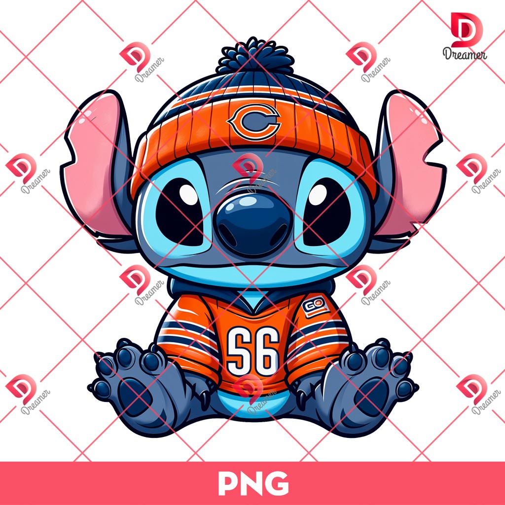 Bundle Stitch Football Teams PNG, Full 32 Teams NFL Football Stitch PNG Bundle 12 Chicago Bears Stitch PNG, Lilo And Stitch NFL Football PNG, Stitch Sport Football Fan PNG