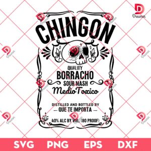 Chingon SVG PNG, Skull Halloween SVG PNG EPS DXF