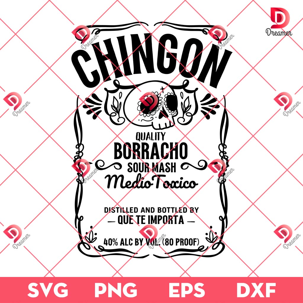 Chingon SVG PNG, Skull Halloween SVG PNG EPS DXF 1 Chingon SVG PNG, Skull Halloween SVG PNG EPS DXF