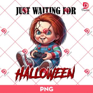 Chucky Plays Game PNG, Horror Killer Halloween PNG, Just Waiting For Halloween PNG