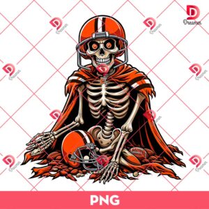 Cleveland Brown Skeleton Player PNG, Skeleton Football PNG