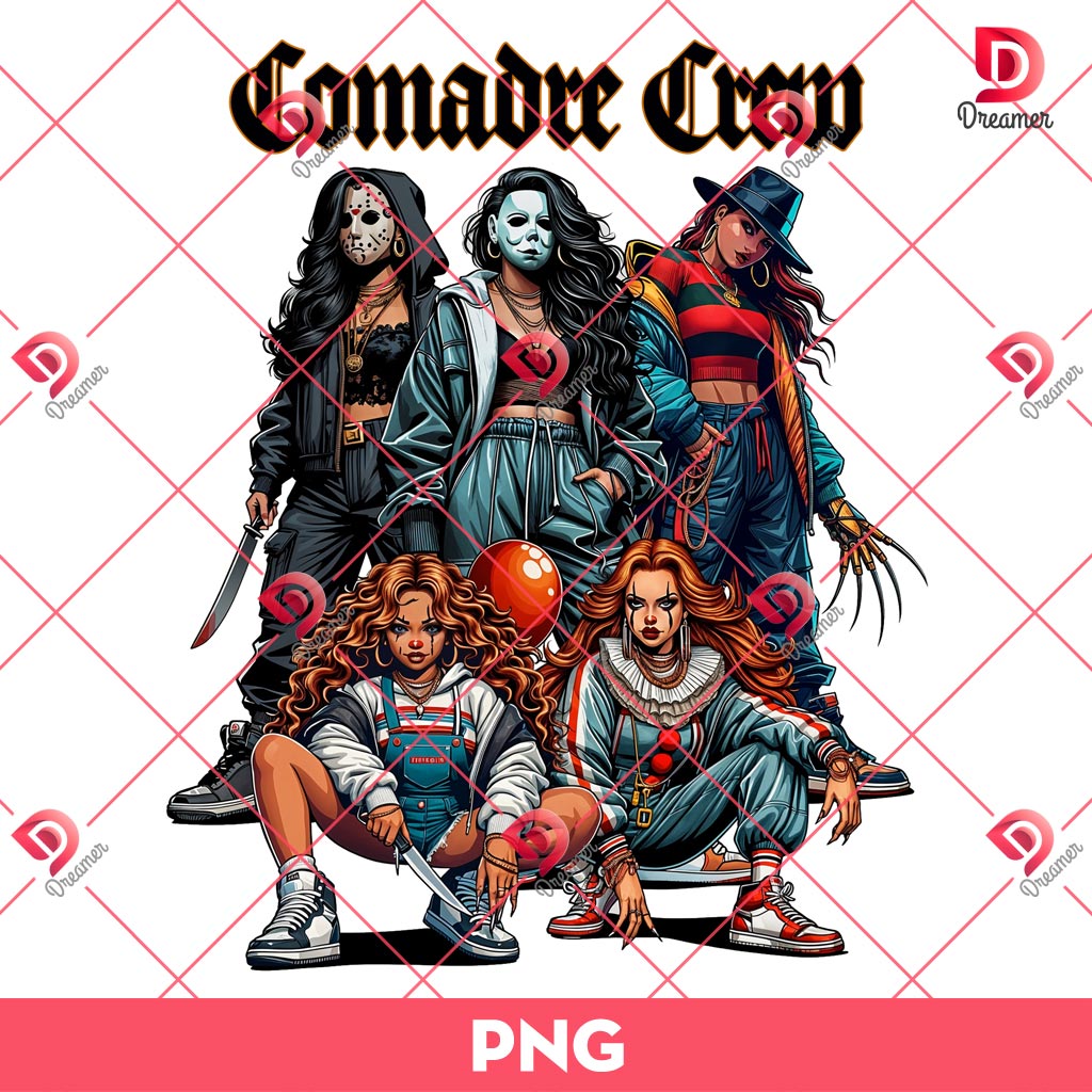 Comadre Crew Horror Killers PNG, Horror Friend Halloween PNG, Halloween Vibes PNG 1 Comadre Crew Horror Killers PNG, Horror Friend Halloween PNG, Halloween Vibes PNG