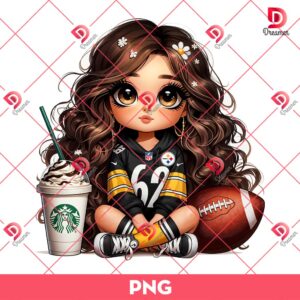 Bundle Pittsburgh Steelers NFL PNG, Football Steelers Cartoon Characters Bundle PNG 58 Cute Little Girl Pittsburgh Steelers PNG, Cute Cartoon Girl NFL Football PNG