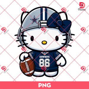 Dallas Cowboys Hello Kitty PNG, Hello Kitty NFL Football PNG