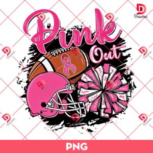 Football Pink Out Breast Cancer Football PNG, Breast Cancer Pink Out Football PNG