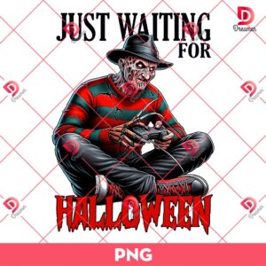 Freddy Kruegers Plays Game PNG, Horror Killer Halloween PNG, Just Waiting For Halloween PNG
