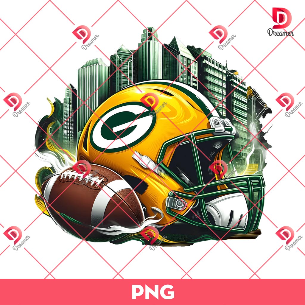 Bundle Green Bay Packers PNG Design, NFL Packers Football PNG Bundle, Bundle NFL Cartoon Football 32 Green Bay Packers NFL Helmet PNG, Smoke Helmet NFL Football Teams PNG