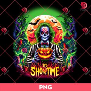 Halloween Beetlejuice It's Showtime PNG, Horror Character Halloween PNG