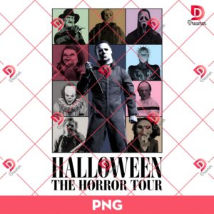Halloween The Horror Tour PNG, Michael Myers And Horror Friends PNG, Scary Movies Halloween PNG