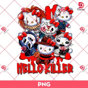 Hello Killer PNG, Horror Killers Hello Kitty PNG, Halloween Hello Killers PNG
