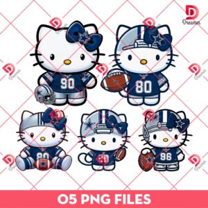 Hello Kitty Dallas Cowboys PNG, NFL Football Hello Kitty PNG