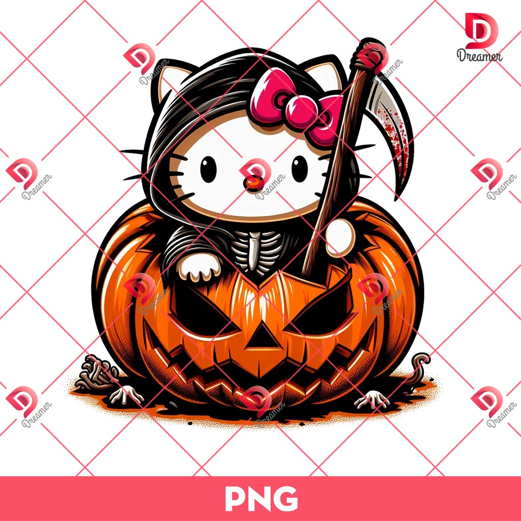 Bundle Hello Kitty Horror Killers Halloween PNG, Hello Kitty Horror Friends Movie PNG Bundle 26 Hello Kitty Grim Reaper PNG, Hello Kitty Horror Pumpkin Halloween PNG